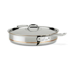 All-Clad Copper Core 5-Ply Stainless Steel Sauté Pan with Steel Lid 6 Quart Induction