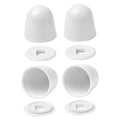 4Packs Universal Toilet Bolt Caps, Round Plastic Push-On Toilet Bowl Bolt Caps Covers