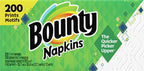 Bounty Paper Napkins, White, 200 Sheets per Pack, Pack of 42 (34885PK)