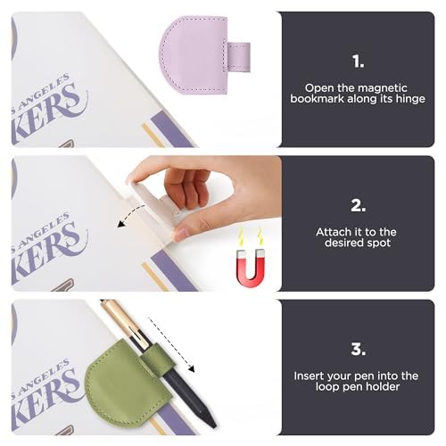 SESENSE Magnetic Bookmarks Pen Holder for Travelers Journal Notebook - Color Set H 3 Pcs / Standard Size view 6