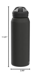 CamelBak Eddy+ Insulated Stainless Steel Water Bottle with Bite Valve Straw - Black / 32 Ounces view 5