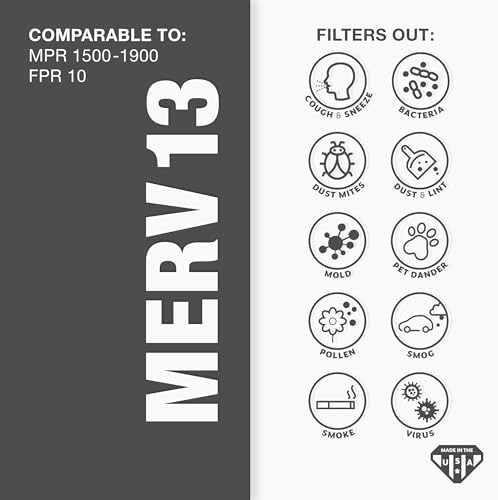 Aerostar Air Filter, AC Furnace Air Filter - MERV 13 Pro / 6 PACK view 7