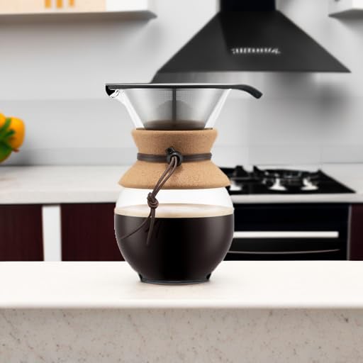 Bodum 34oz Pour Over Coffee Maker, High-Heat Borosilicate Glass with Reusable Stainless (additional view 4)
