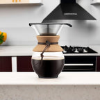 Bodum 34oz Pour Over Coffee Maker, High-Heat Borosilicate Glass with Reusable Stainless (additional view 4)