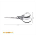Fiskars 8" SoftGrip Everyday All Purpose Scissors, Office & Crafts, Grey (additional view 6)