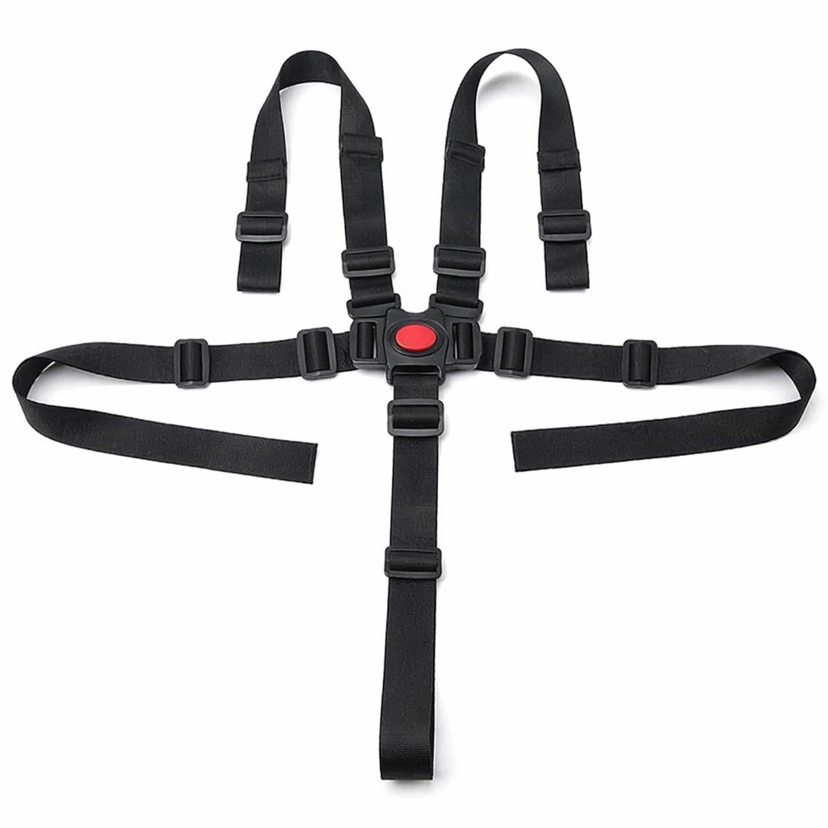 High Chair Straps, Adjustable Buggy Straps Replacement,5 Point Buckle Design High Chair