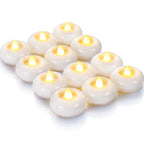 2" Flameless LED Floating Candles, White Waterproof Tealights