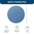 Benchmark Abrasives 2" Zirconia Quick Change Sanding Discs, 120 Grit (BM-QC2Z120_Q25_40) (Pack of 1000)