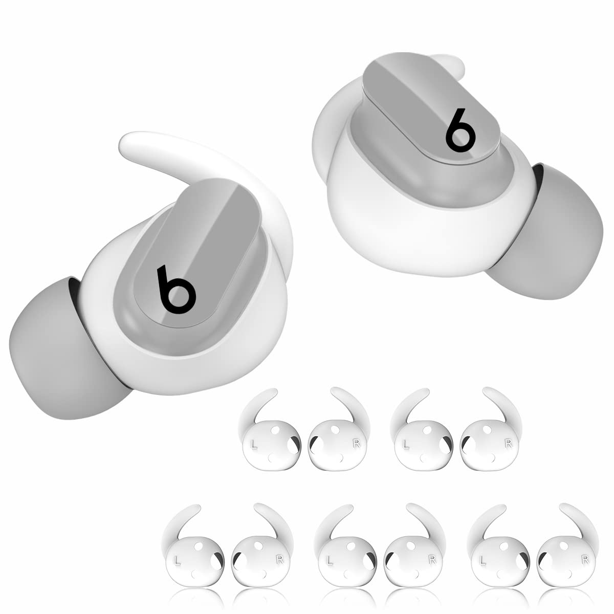 Beats Studio Buds Ear Hooks - 5 Pairs (White)