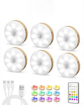EZVALO Under Cabinet Lighting, 1000mAh Rechargeable Puck Lights with Remote, 3 Color