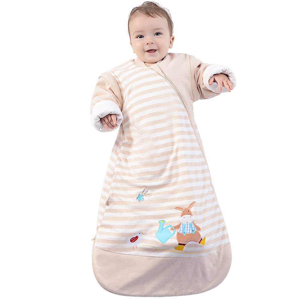 Babyah 3-Way Zipper Sleeping Bag Sack for Toddler Baby Girl Boy Unisex Baby Sleep Sack - (1.5 Tog)donkey Shape / Small