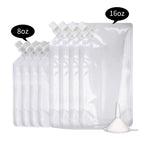 OHMAXHO Plastic Reusable Drink Pouches for Adults - A【8OZx4PCS+16OZx4PCS】 view 1