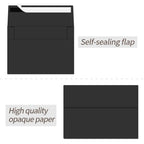 Ouzoustate A2 Invitation Envelopes 4.375x5.75 - black view 2