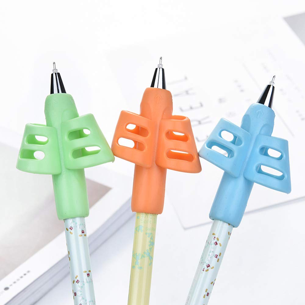 JuneLsy Pencil Grips Pencils Grips for Kids Handwriting Posture Correction Training Writing AIDS for Kids Toddler (Pack of 18)