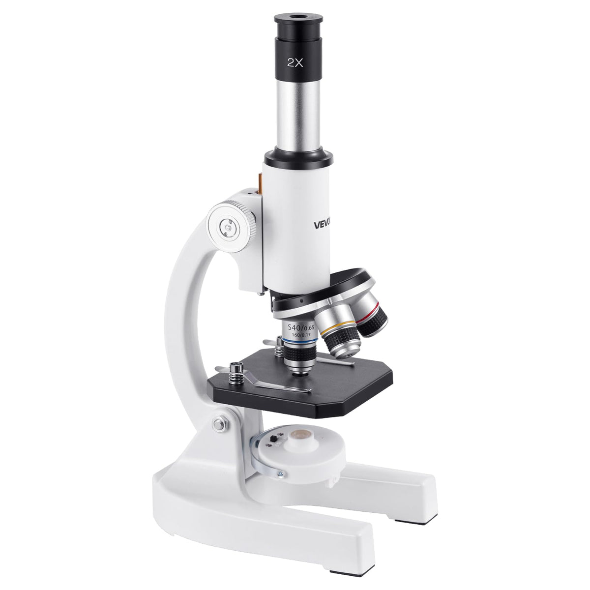 VEVOR Microscope for Kids Adults, 40X-2000X Professional Compound Microscope Mobile Phone
