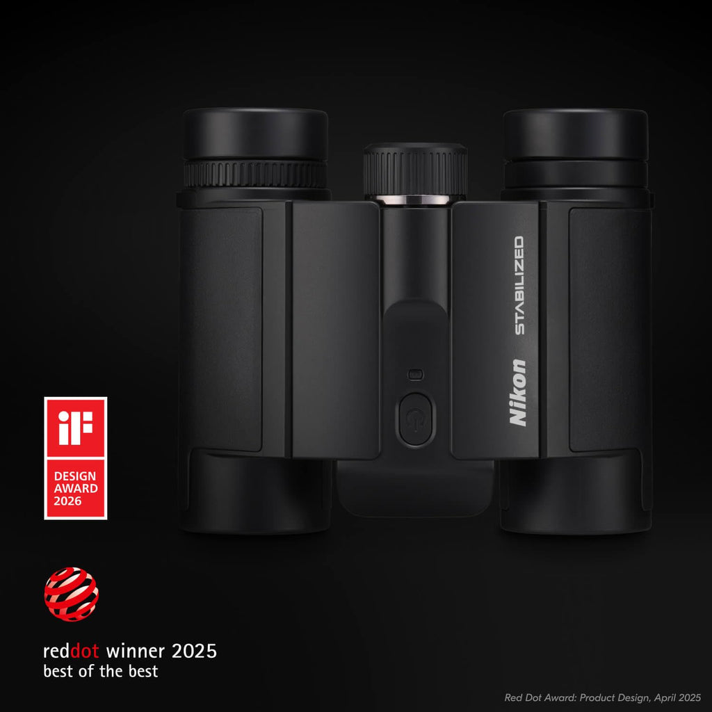 Nikon Optical Image Stabilization, Blur-Free View, Waterproof Design