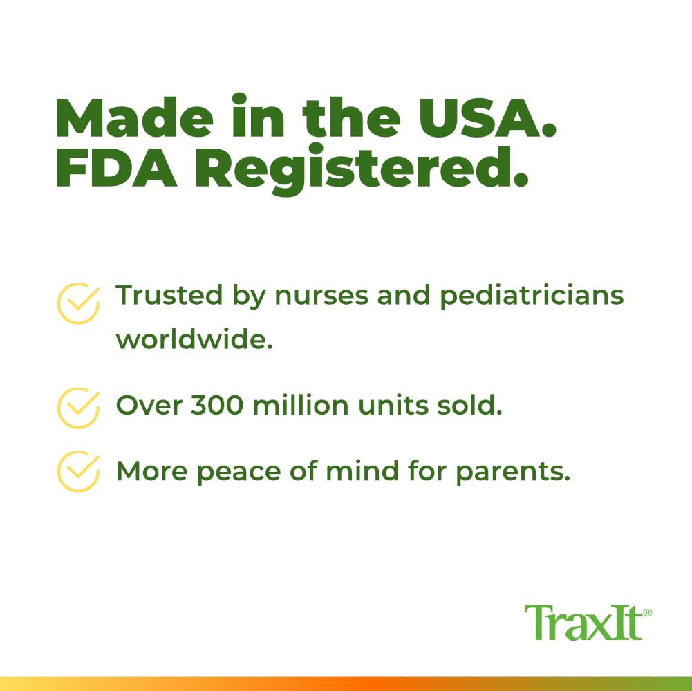 TraxIt Underarm Thermometer Sticker for Kids, Babies 6+ Months