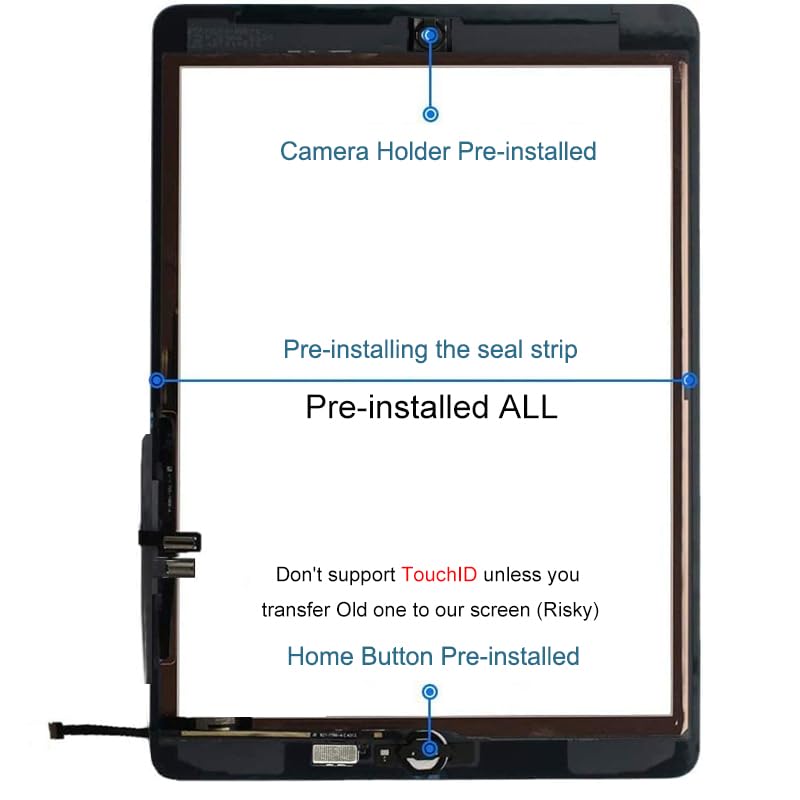 for iPad 9 (9th Generation) A2602 A2603 A2604 A2605 Screen Replacement Digitizer Touch (additional view 2)