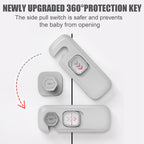 5 Pack Child Proof Refrigerator Lock, QYESWHSR Fridge Locks for Kids with Sticky Adhesive Pads, Child Safety Locks for