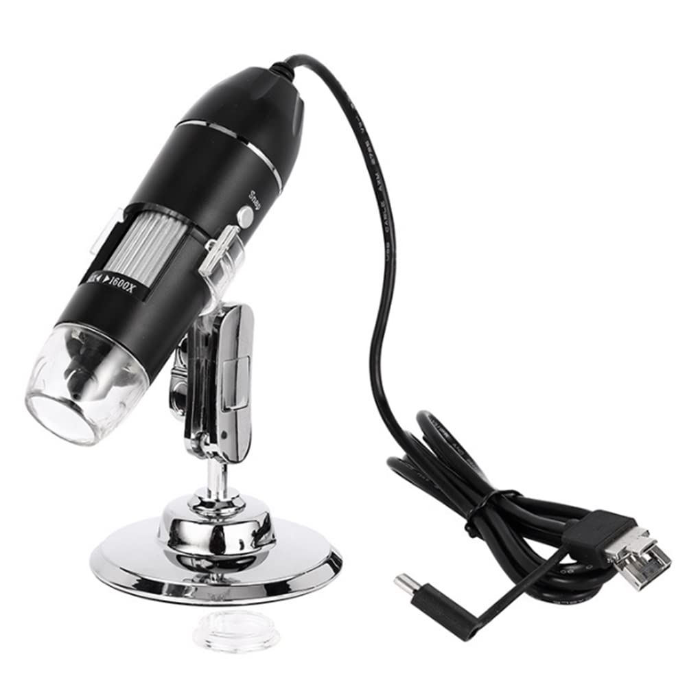 Luejnbogty 1600X Digital Microscope Camera 3In1 USB Portable Elec Microscope for Soldering LED Magnifier for Cell Phone