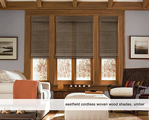 Cordless Woven Wood Roman Shades