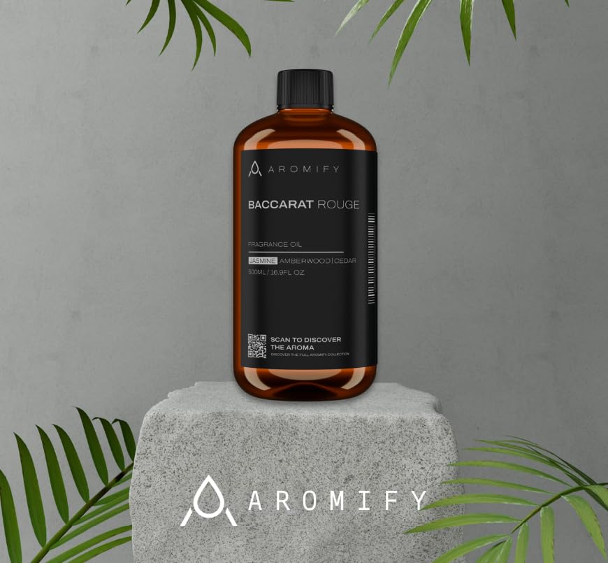 Aromify Baccarat Rouge Diffuser Oil with Jasmine, Amberwood & Cedar 500ML