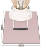 Blissful Diary Baby Splat Mat for Under High Chair, 50.4 x 50.4 Inch Wipeable Splash Mat (additional view 2)