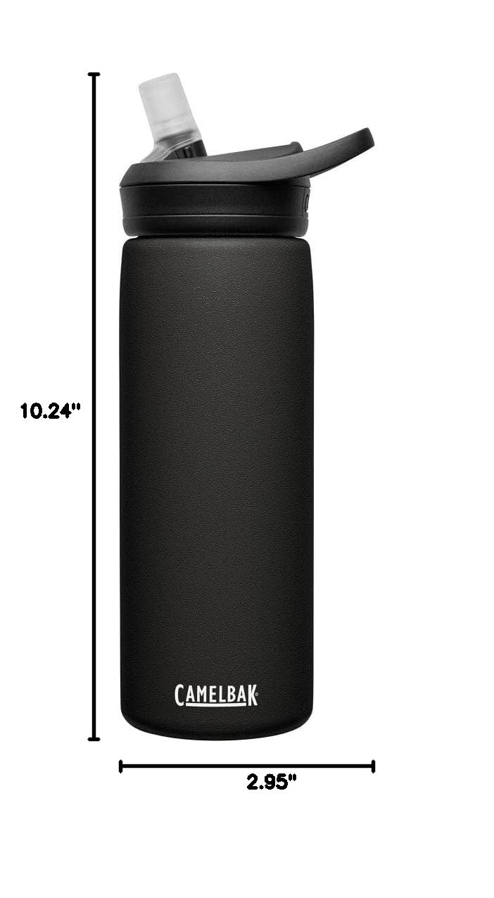 CamelBak Eddy+ Insulated Stainless Steel Water Bottle with Bite Valve Straw - Black / 20 Ounces view 6