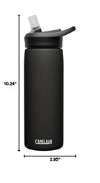 CamelBak Eddy+ Insulated Stainless Steel Water Bottle with Bite Valve Straw - Black / 20 Ounces view 6