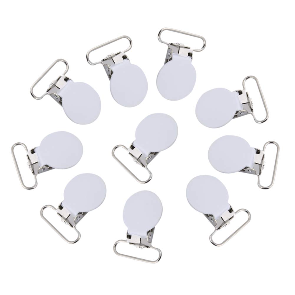25mm Round Pacifier Clips, Suspender Snaps, DIY Clothes Accessories, for Making Pacifier