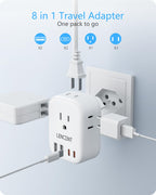LENCENT Travel Plug Adapter - Type J-17.5W-Switzerland view 2
