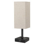 aooshine Bedside Table Lamp Touch Control - 1 Beige & Black / 14.0in view 7