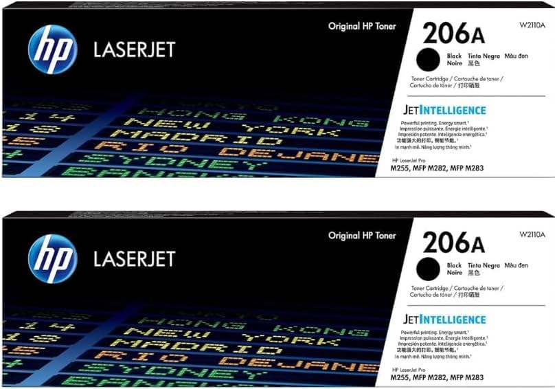 HP 206A (W2110A) Original Cartridge Black Toner 2-Pack for M255/M282/M283