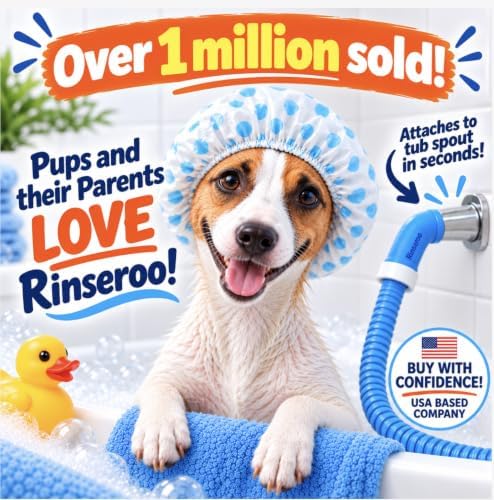 Rinseroo: Slip-On Tub Hose – As Seen on Shark Tank – 5ft Flex Bathtub Faucet Sprayer – (additional view 5)