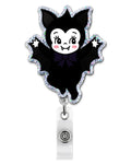 Halloween Badge Reel, Cute Spooky Gifts for Teacher Nurse - Bat