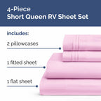 CGK Unlimited 4 Piece Sheet - 32 - Light Pink / Short Queen view 1
