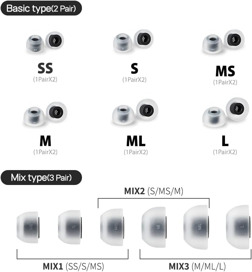 AZLA SednaEarfit MAX for Galaxy Buds 2 Pro Phantom Black (L), Earbud Tips for Wireless (additional view 6)
