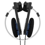 Koss Retro 80s Style On-Ear Headphones, Wired 3.5mm Plug - Black; Silver view 1