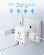 LENCENT Travel Plug Adapter - Type D-17.5W-India Maldives view 2
