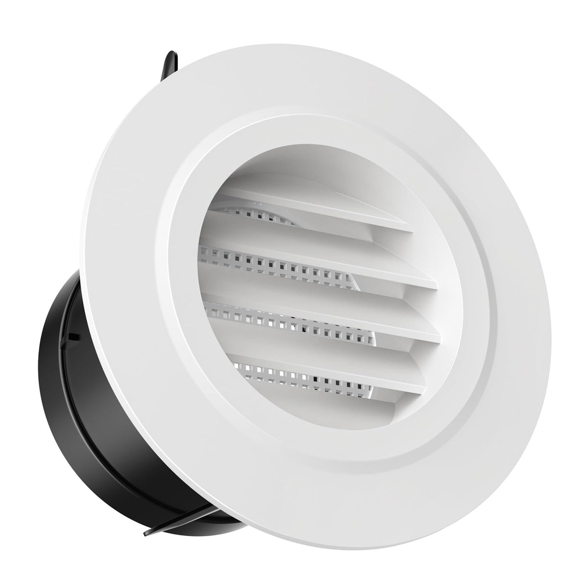HG Power Round Soffit Vent Cover with Built-in Screen Mesh - White / 3 Inch