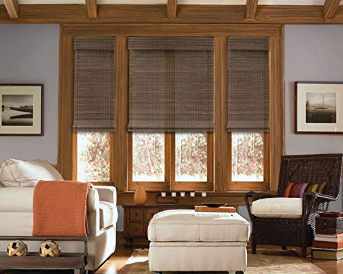 Cordless Woven Wood Roman Shades
