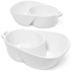 LE TAUCI Chip and Dip Bowls, Anti-Soggy Cereal Bowl, Soup and Side/Cracker Bowls Sets for