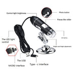 Luejnbogty 1600X Digital Microscope Camera 3In1 USB Portable Elec Microscope for Soldering LED Magnifier for Cell Phone