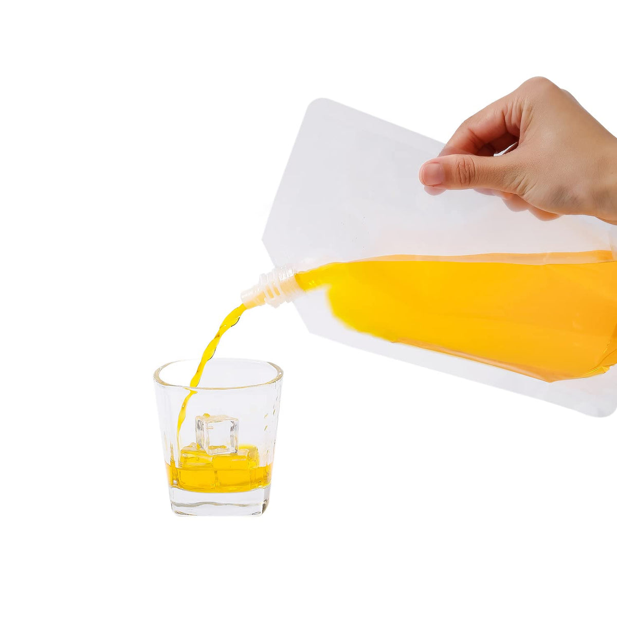 OHMAXHO Reusable Plastic Drink Pouches for Adults - view 4