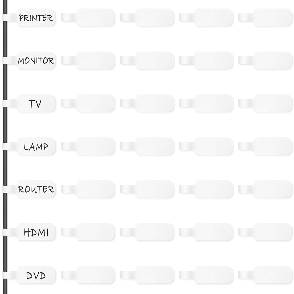 Trilancer Cable Cord Labels Large Size for Wire Organizing & Identification