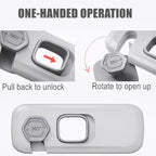 5 Pack Child Proof Refrigerator Lock, QYESWHSR Fridge Locks for Kids with Sticky Adhesive Pads, Child Safety Locks for