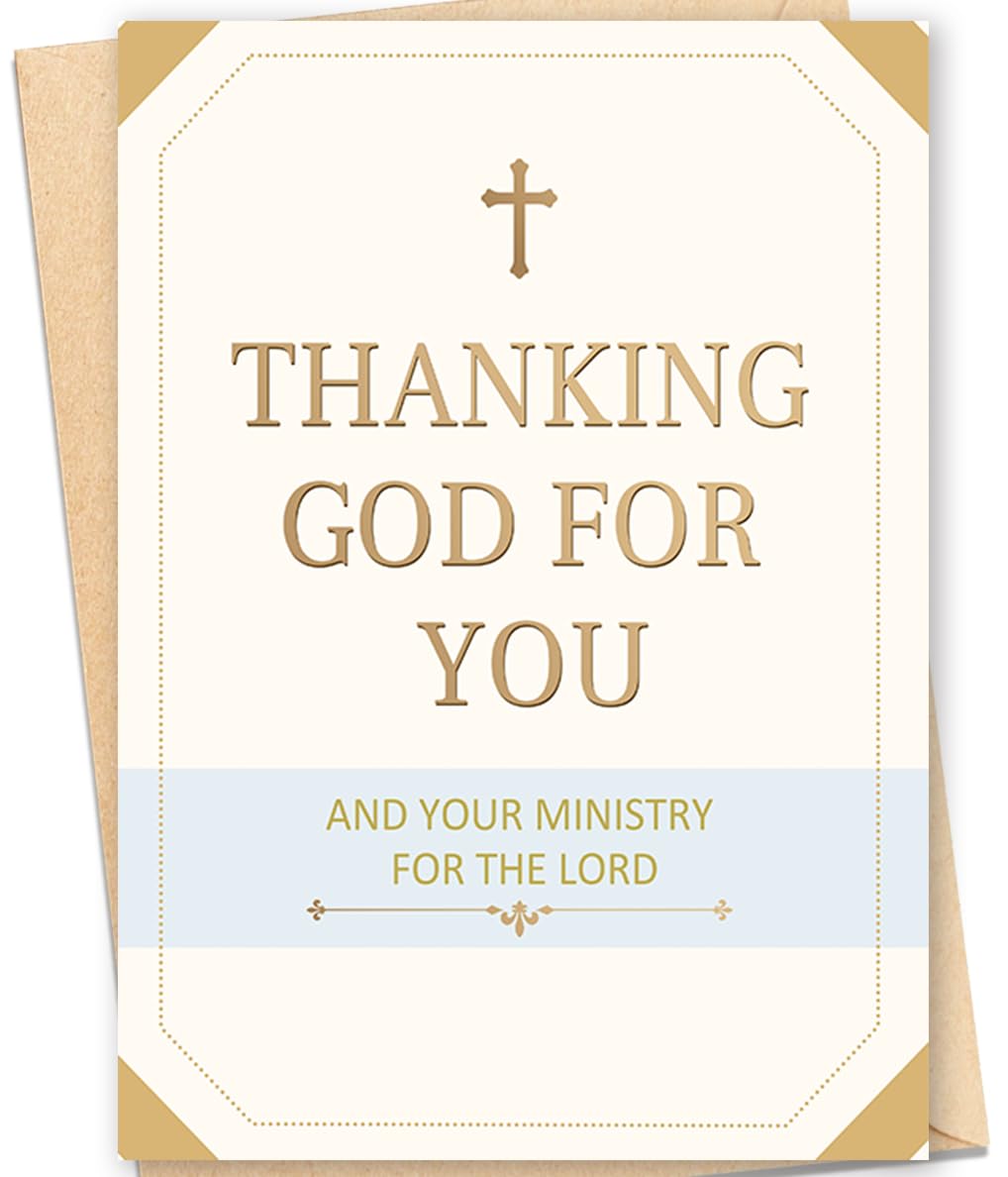 MOROLURU Pastor Appreciation Card Gift, Christian Thank You Design