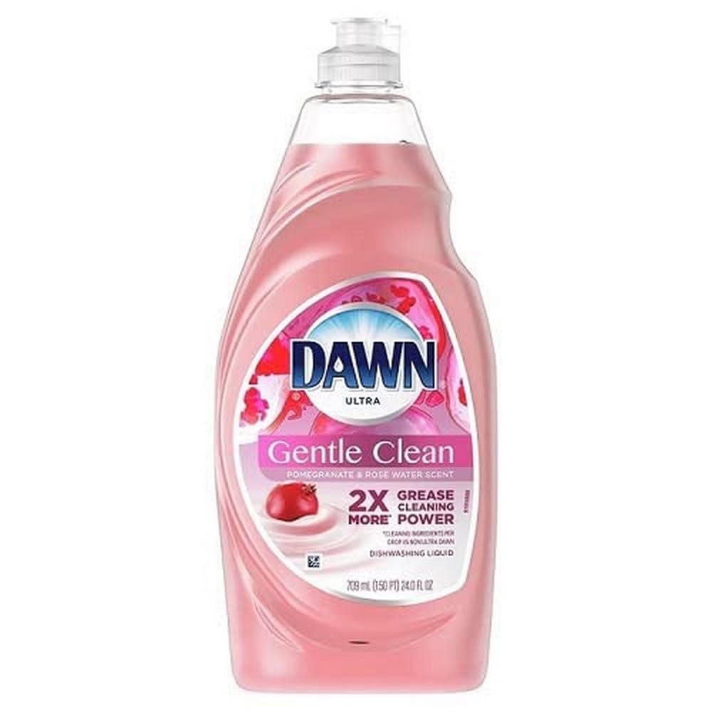 Dawn Ultra Gentle Clean Dishwashing Liquid Dish Soap, Pomegranate & Rose Water Scent, 24