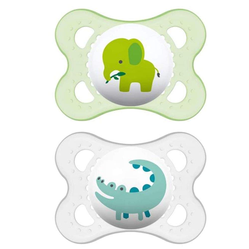 MAM Pacifiers, Baby Pacifier 0-6 Months, Best Pacifier for Breastfed Babies, ‘Animal'