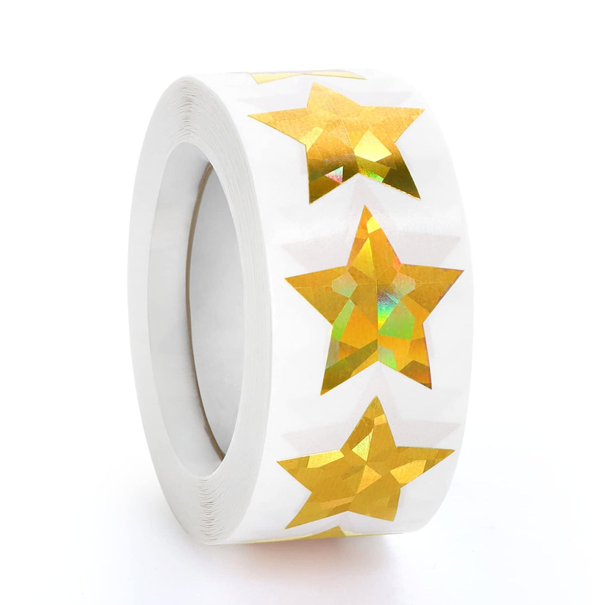 Imeepa 500PCS Star Stickers Reward Labels - Holographic Gold / 1"